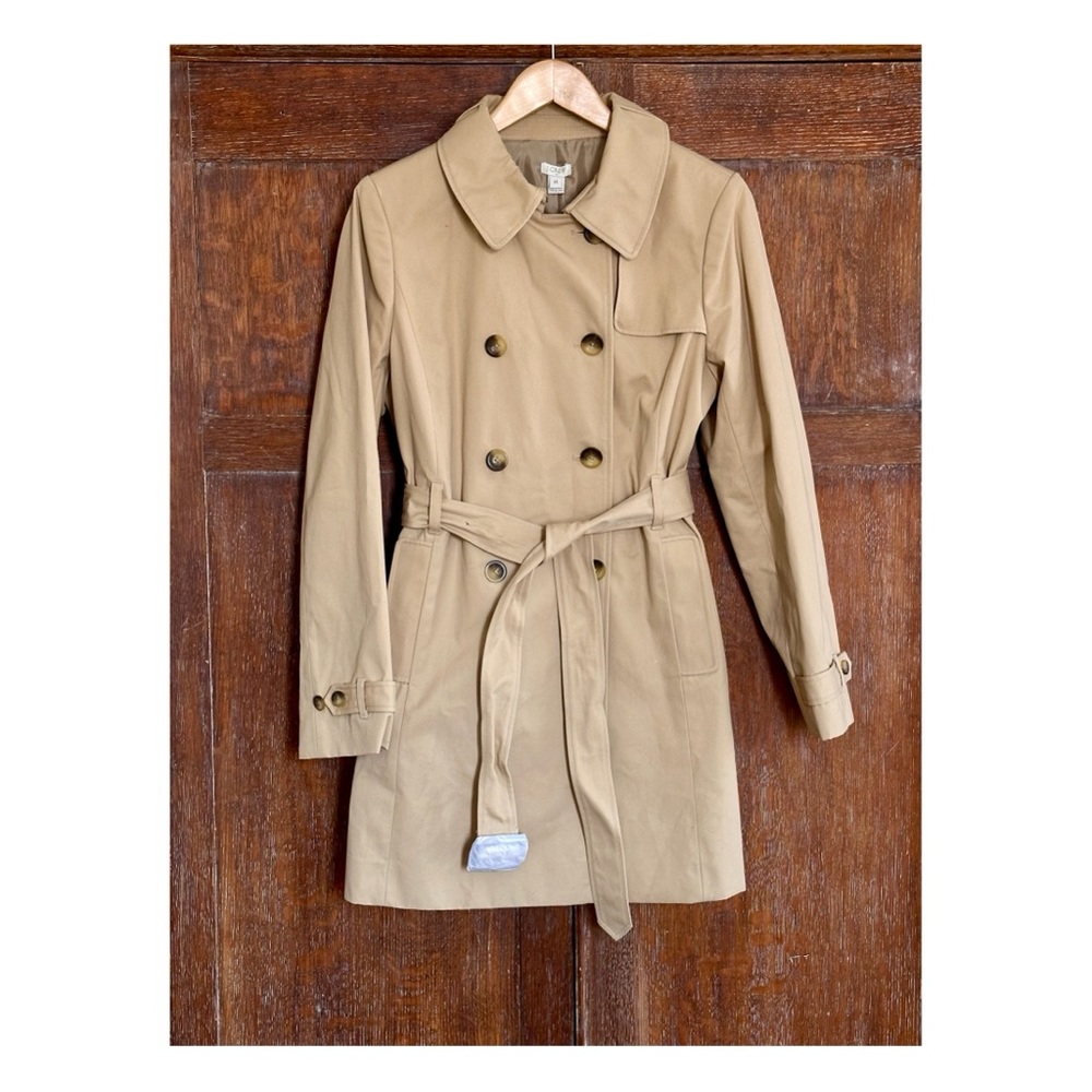 J. Crew camel trench coat NWT / SIZE 14